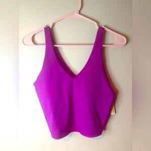 All In Motion Dark Violet Flex Light Support V-Neck Cropped Sports Bra